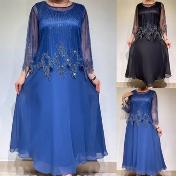 Elegancka sukienka damska na formalne okazje o płynnej sylwetce