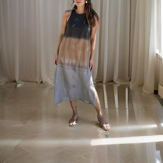 Aurora – Stylowa Ombre Długa Sukienka