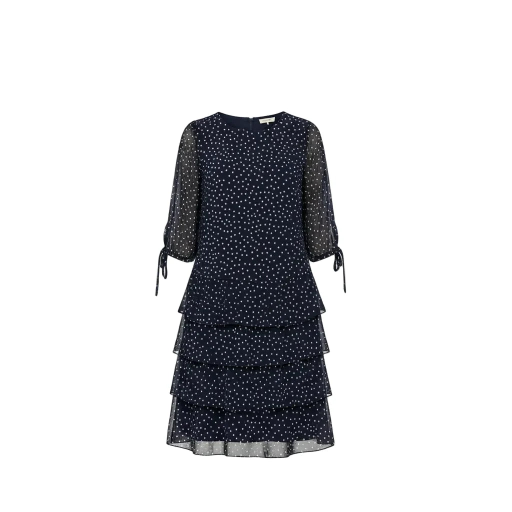 Elegancka sukienka damska z lekkim warstwowym wykończeniem