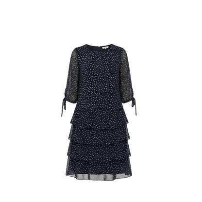 Elegancka sukienka damska z lekkim warstwowym wykończeniem